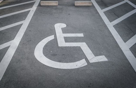 Handicap parking space