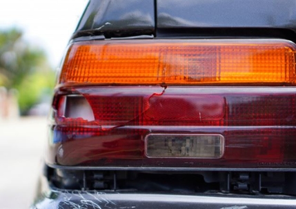 Broken tail light