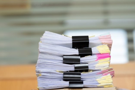 Files stacked